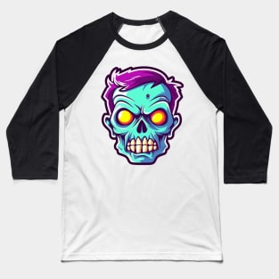 Cartoon zombie head. Baseball T-Shirt